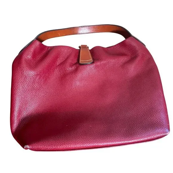 Dooney and Bourke dark Red Leather Logo Lock Pebbled leather - Picture 12 of 16